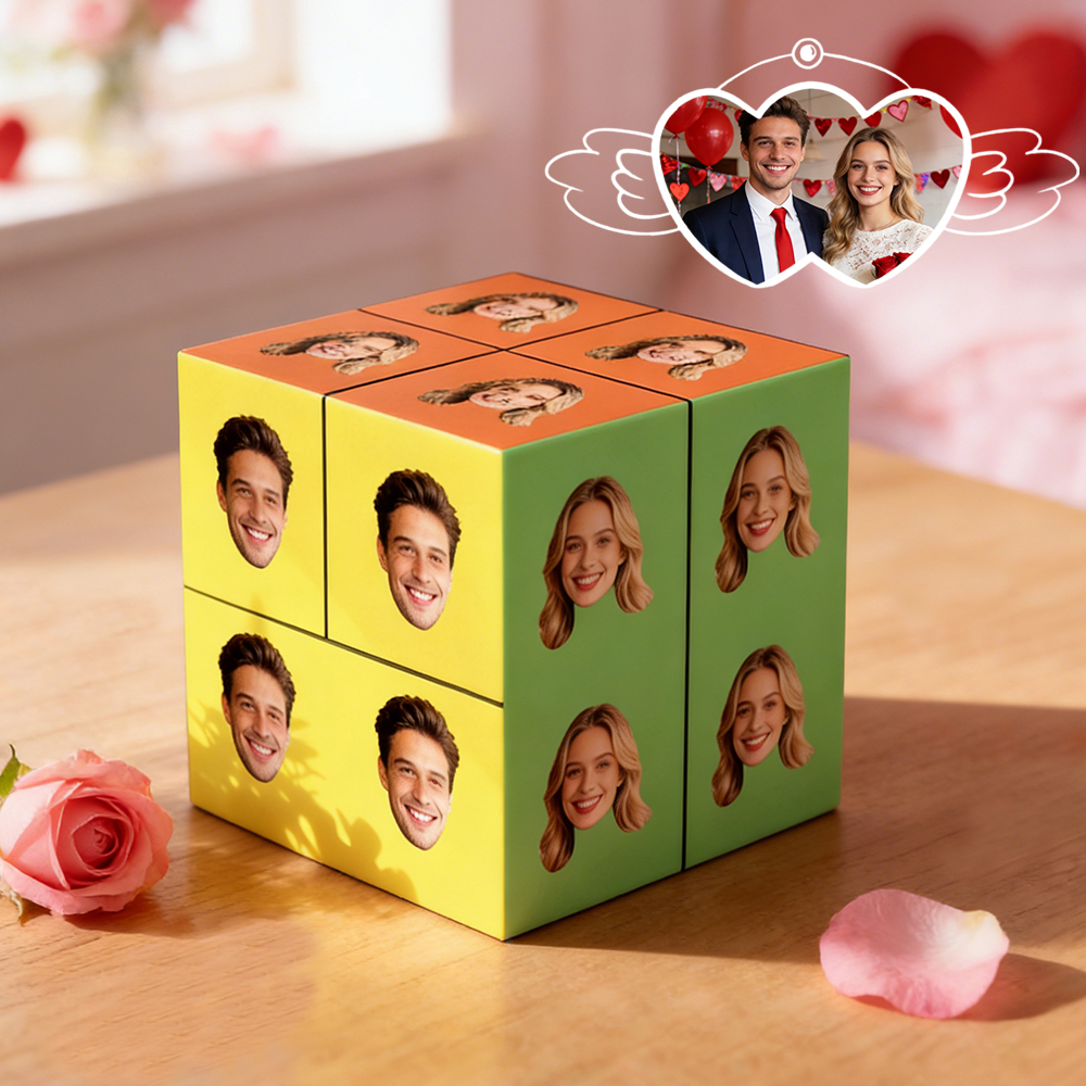Custom Photo Rubic's Cube Personalized Infinity Cartoon Photo Cube Folding Couple Photo Cube Gifts For Christmas Gifts