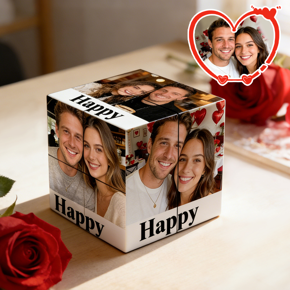 Custom Photo Rubic's Cube Personalized Infinity Cartoon Photo Cube Folding Couple Photo Cube Gifts For Christmas Gifts