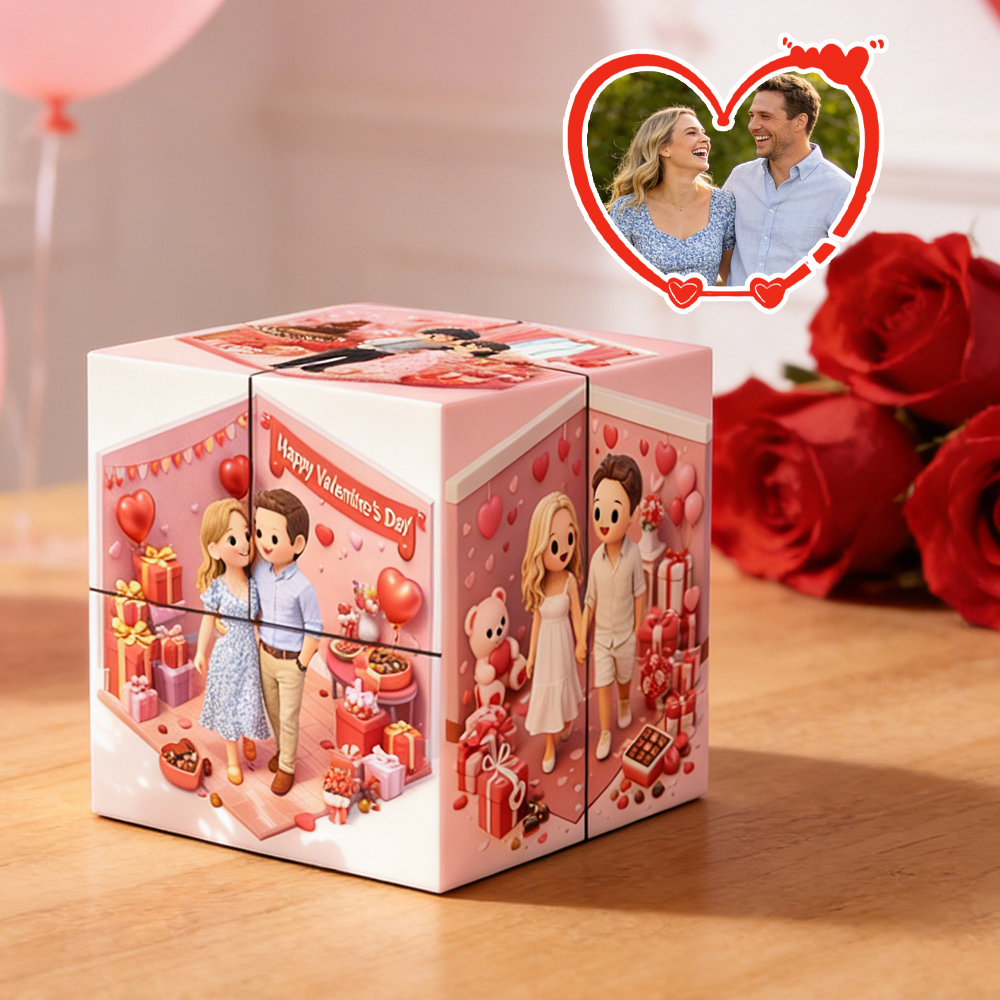 Custom Photo Rubic's Cube Personalized Infinity Cartoon Photo Cube Folding Couple Photo Cube Gifts For Christmas Gifts