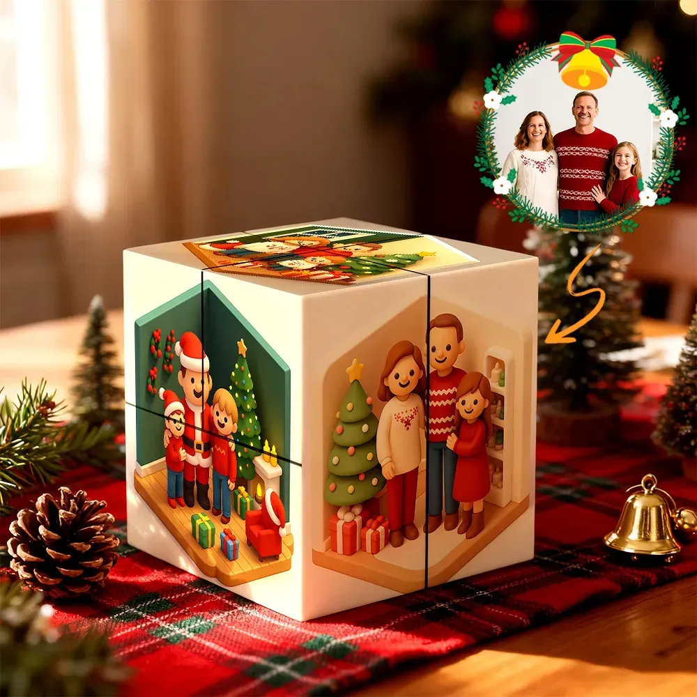 Custom Photo Folding Photo Cube Home Decoration Rubic's Cube - Christmas Gift