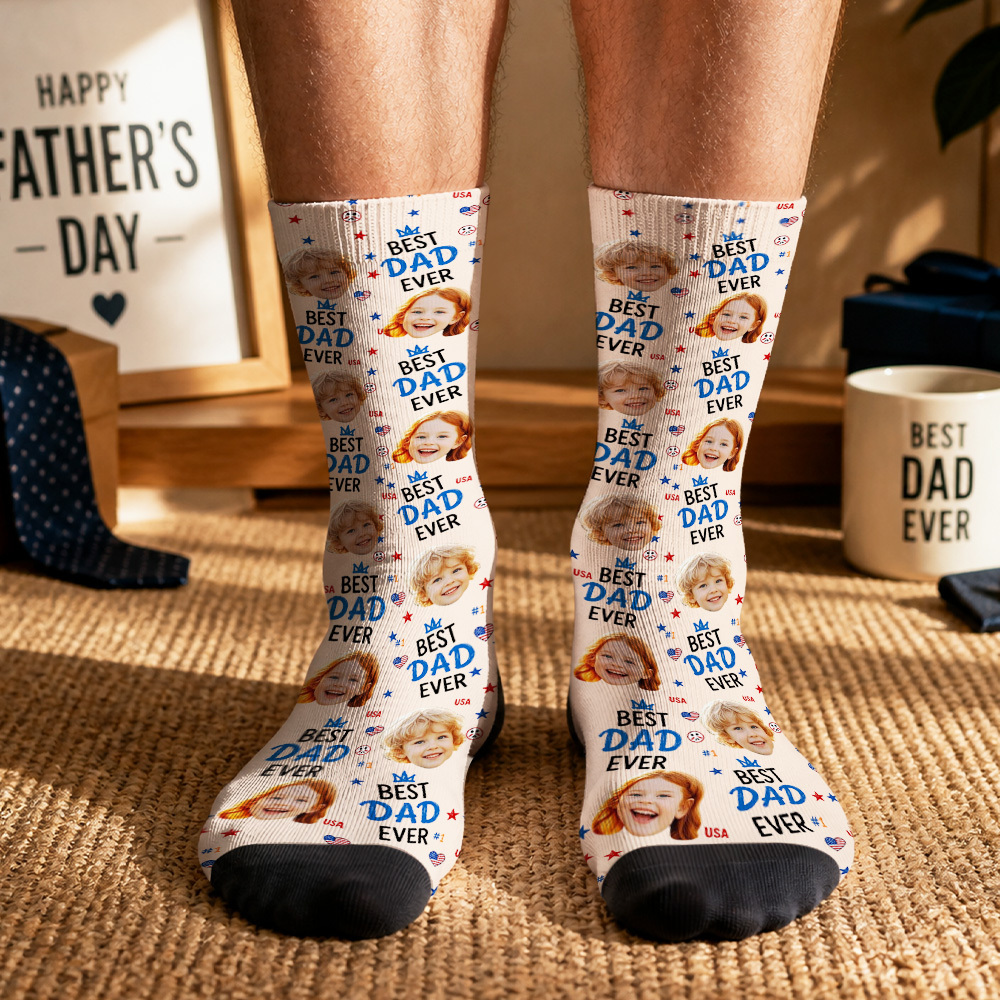 Personalized Dad Theme Socks Father’s Day Socks Custom Dad Socks Gift Socks Father’s Day Socks