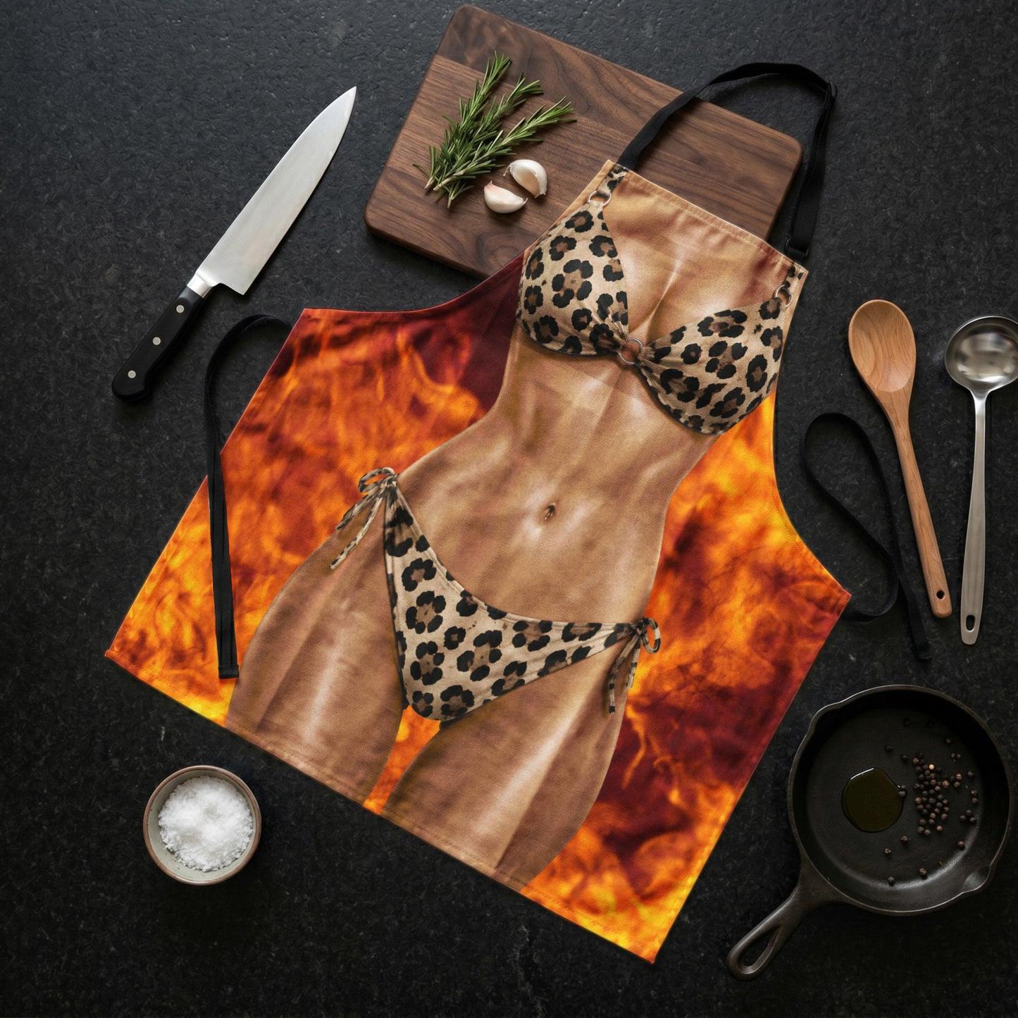 Funny Apron 3D Bikini Silly Gifts For Her, Wife, Coworker, Friend - Personalized Apron - MyFaceSocksAU