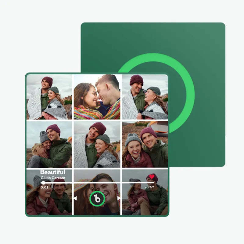 Custom Music Fridge Magnet Colorful Frame Album Fridge Magnet Music Wall Photo Sticker Music Movement That Can Be Played Valentine Gift for Couple - MyFaceSocksAU
