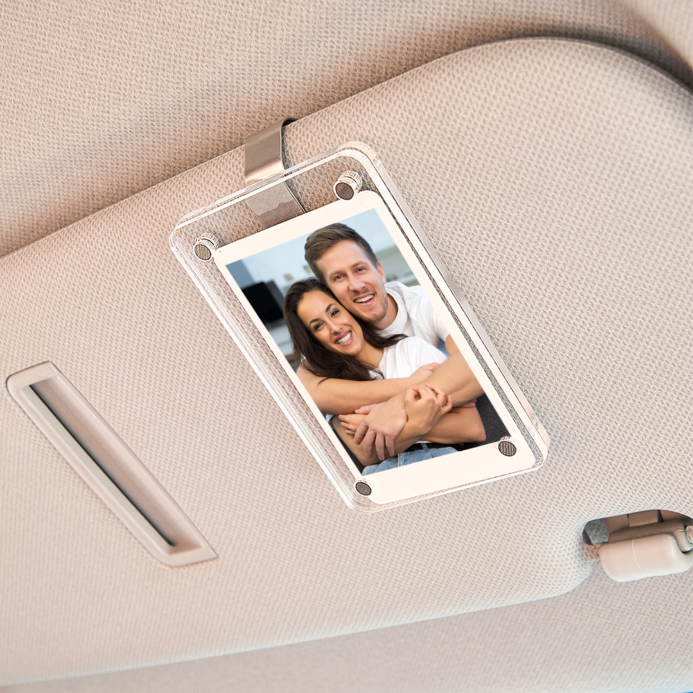 Photo Car Visor Clip Custom Sun Visor Clip Personalized Photo Car Decoration  Photo for Car Couples Gift - MyFaceSocksAU