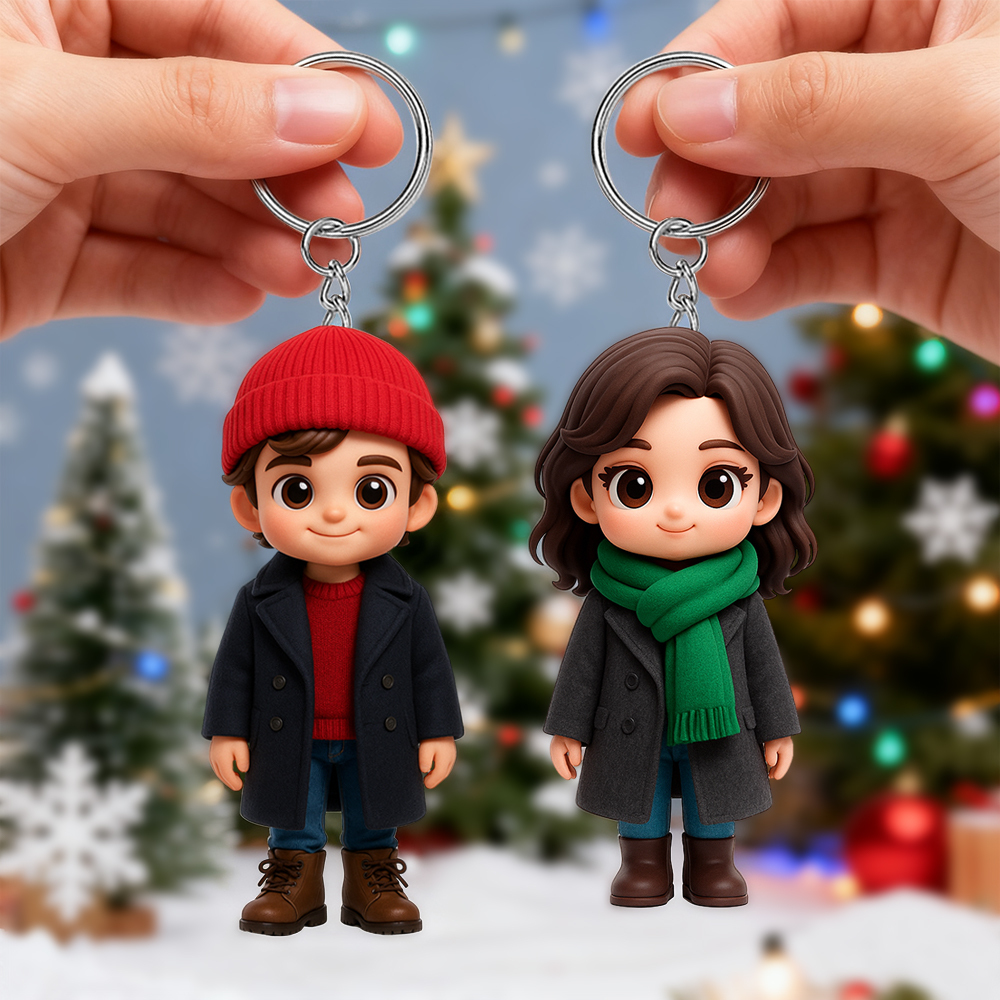 Cute Personalized 3D Keychain Custom Character Made from Your Image