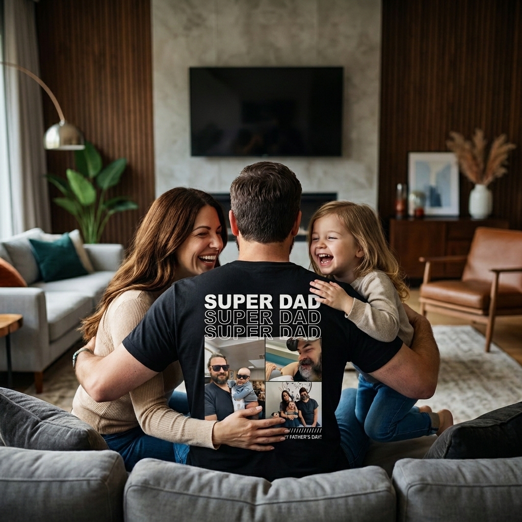 Personalized Mom & Son / Mom & Daughter / Dad & Daughter Shirt - Modern Typography Family Love Quote Tee for Parents - MyFaceSocksAU