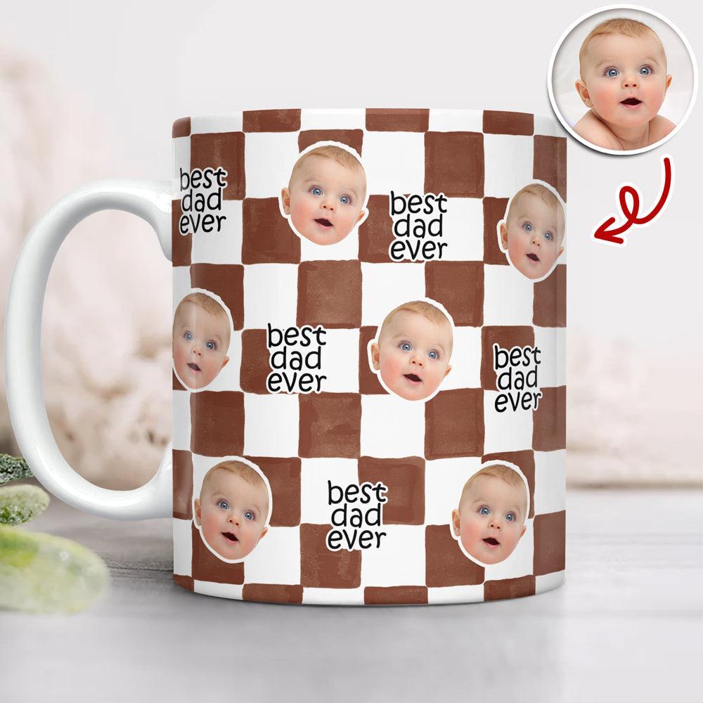 Custom Baby Face Best Dad, Mom Ever Print Full Mug - Personalized Gift for Parents LM32 899783 - MyFaceSocksAU