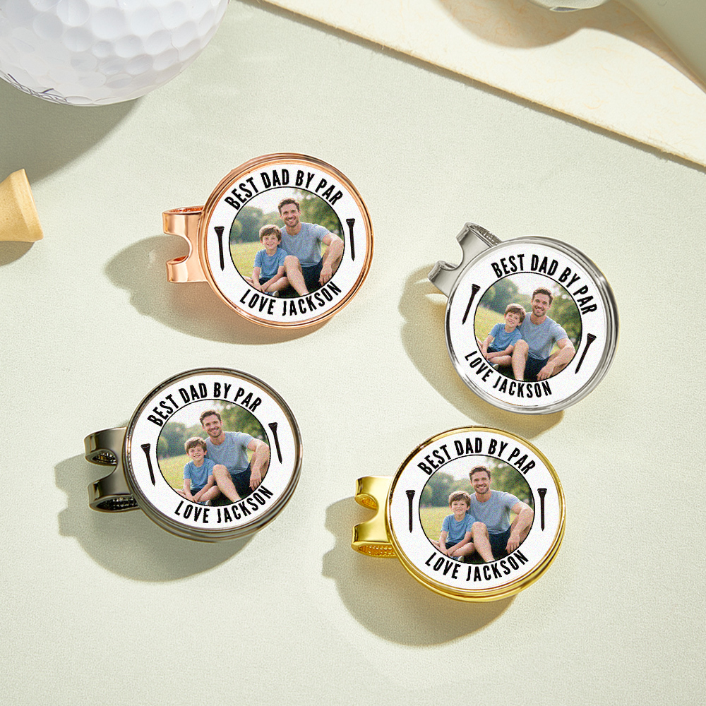 Photo Golf Marker, Best Dad By Par Golf Marker, Fathers Day Gift Ideas, Custom Golf Marker, Golfing Accessory, Personalized Golf Marker