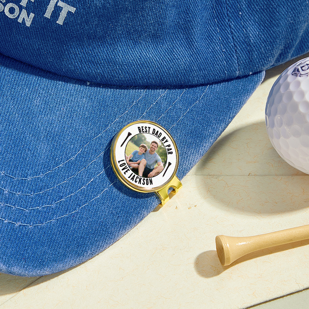 Photo Golf Marker, Best Dad By Par Golf Marker, Fathers Day Gift Ideas, Custom Golf Marker, Golfing Accessory, Personalized Golf Marker
