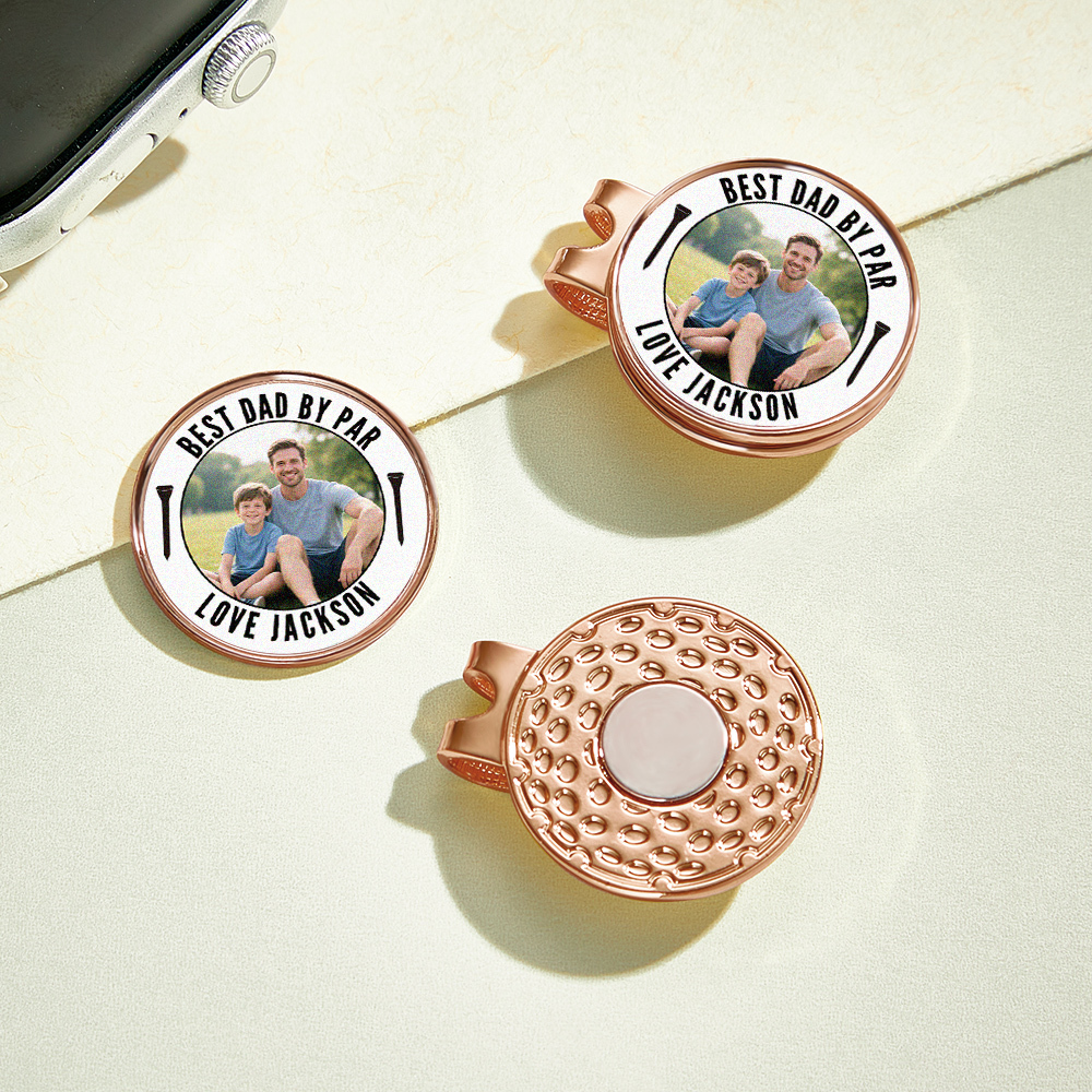 Photo Golf Marker, Best Dad By Par Golf Marker, Fathers Day Gift Ideas, Custom Golf Marker, Golfing Accessory, Personalized Golf Marker