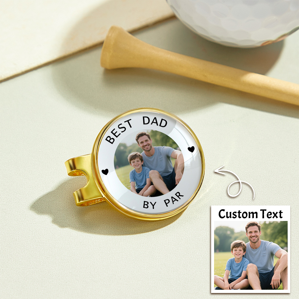 Custom Photo Golf Ball Marker & Hat Clip Set, Golf Gift for Man, Gift for Golfer, Fathers Day Gift, Gift for Husband, Fathers Day Grandpa