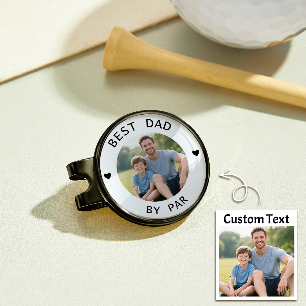 Custom Photo Golf Ball Marker & Hat Clip Set, Golf Gift for Man, Gift for Golfer, Fathers Day Gift, Gift for Husband, Fathers Day Grandpa