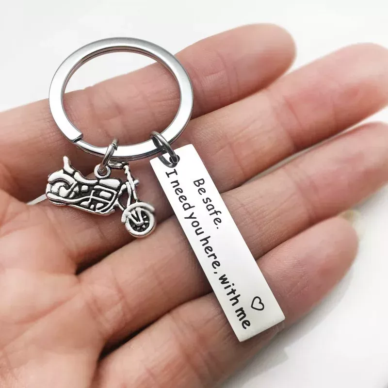 Drive Safe Keychain for Him – Stainless Steel "Drive Safe Handsome, I Love You" Keyring Gift for Boyfriend Husband Dad - MyFaceSocksAU