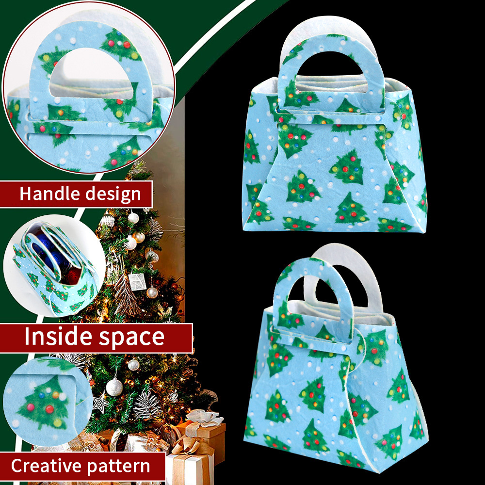 Blue Christmas Gifts Bag Cute Gift Bag For Festival Package - MyFaceSocksAU