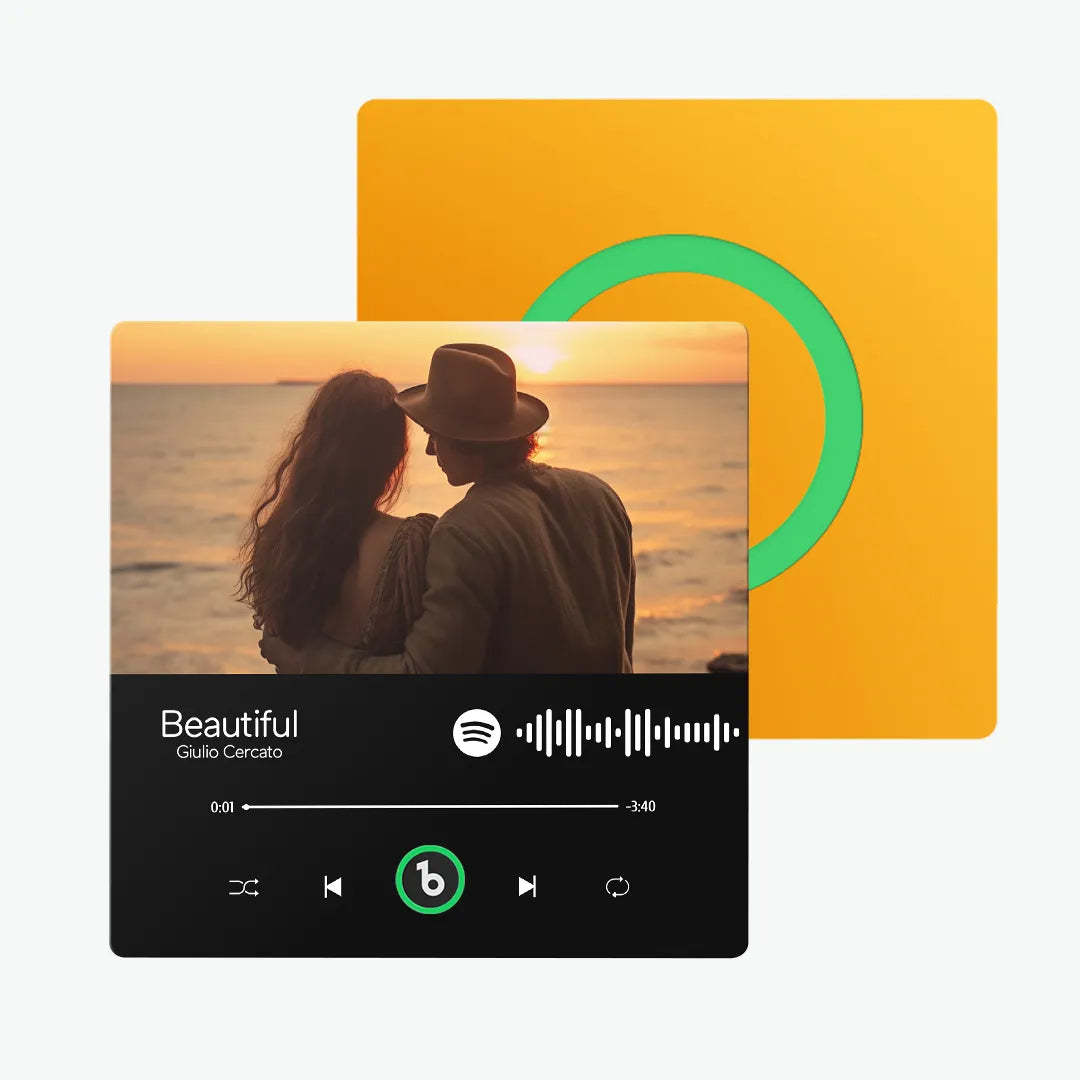 Custom Music Fridge Magnet Colorful Frame Album Fridge Magnet Music Wall Photo Sticker Music Movement That Can Be Played Valentine Gift for Couple - MyFaceSocksAU