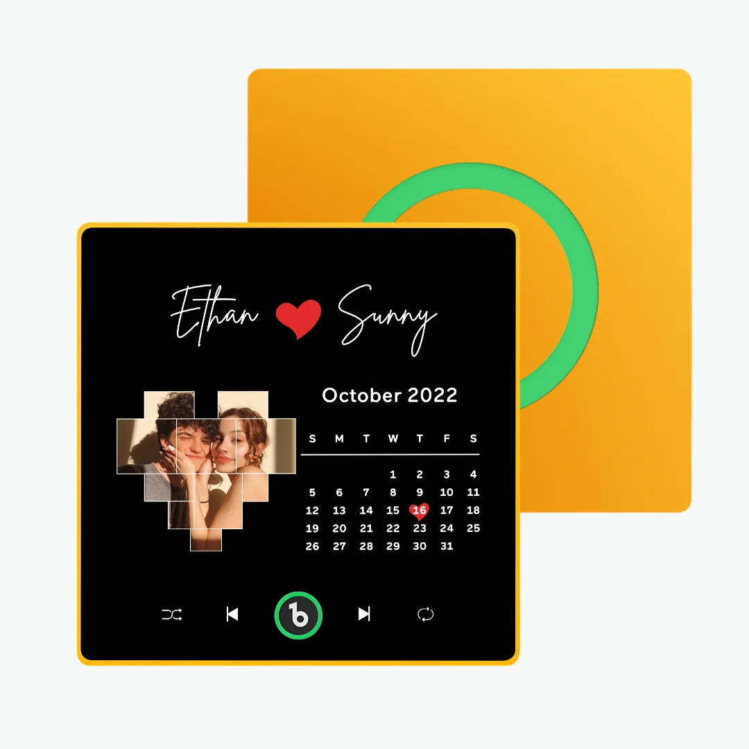 Custom Music Fridge Magnet Colorful Frame Album Fridge Magnet Music Wall Photo Sticker Music Movement That Can Be Played Valentine Gift for Couple - MyFaceSocksAU