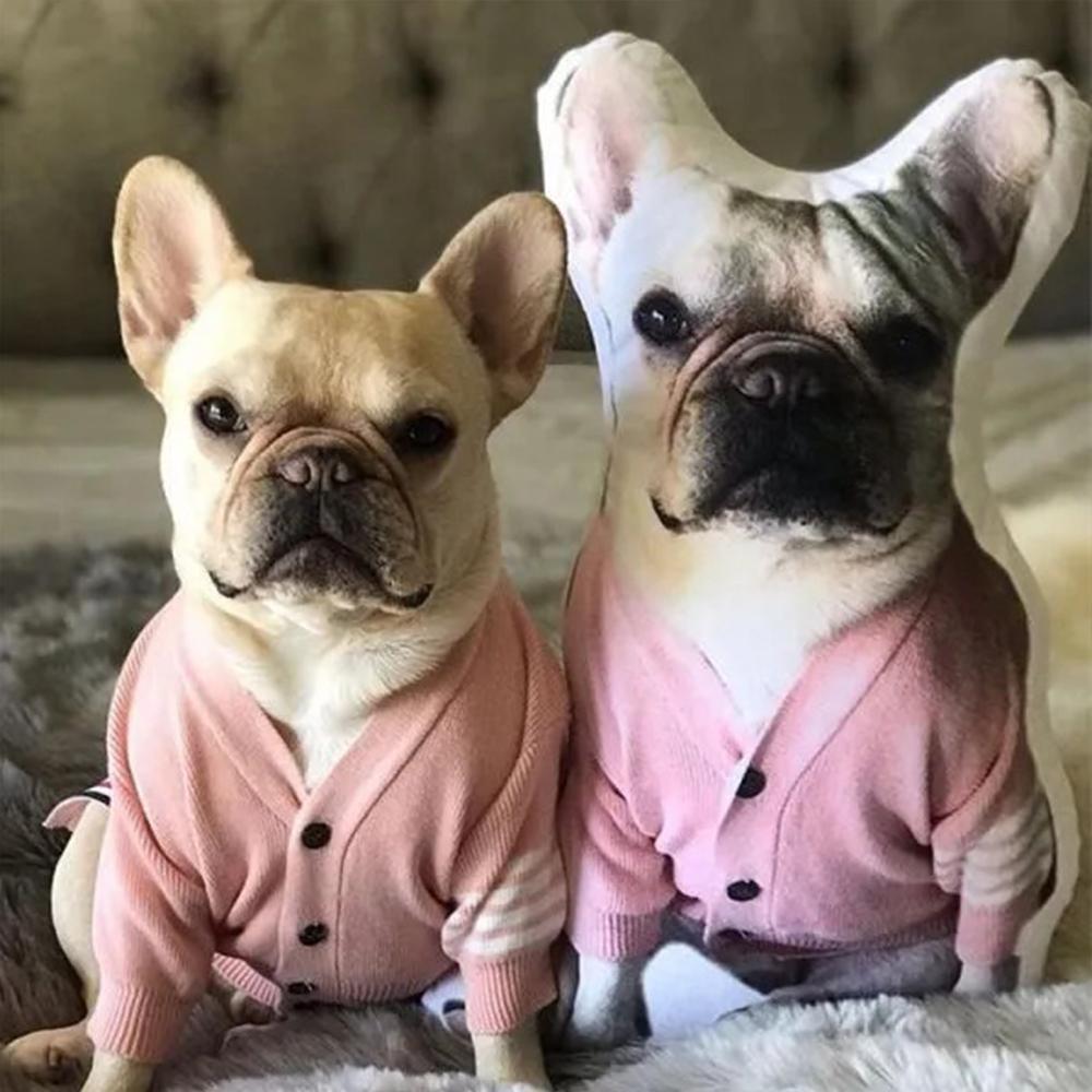 Custom Pet Photo Face Pillow 3D Portrait Pillow-Bulldogpet - MyFaceSocksAU
