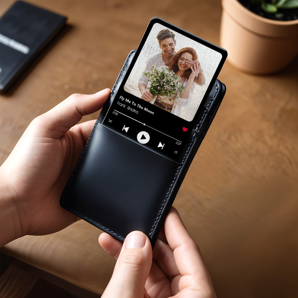 Custom Favorite Song Metal Wallet Card - Personalized Aluminum Photo Wallet Card - Valentine's Day Gifts For Him, Boyfriend, Husband - MyFaceSocksAU