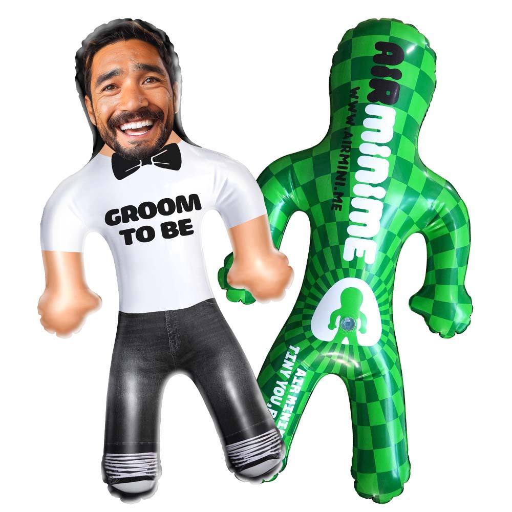 Personalized Groom to Be Blow Up Dolls Custom Funny Inflatable Doll for Wedding Gift - MyFaceSocksAU