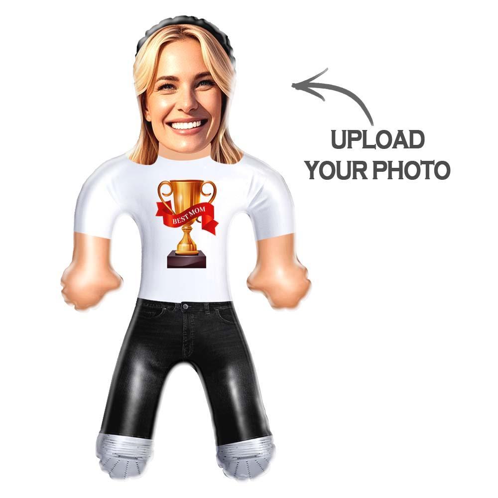 Supermom Custom Inflatable Doll – Personalized Face Gift for Her - MyFaceSocksAU