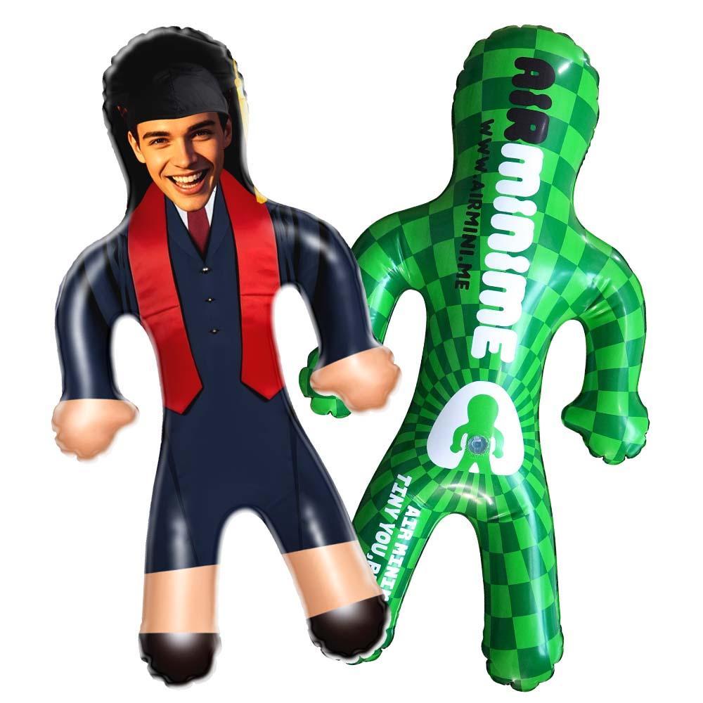 Custom Inflatable Dolls Air Minime Doll Red Stole Custom Graduation Blow Up Doll Face Photo Gift - MyFaceSocksAU