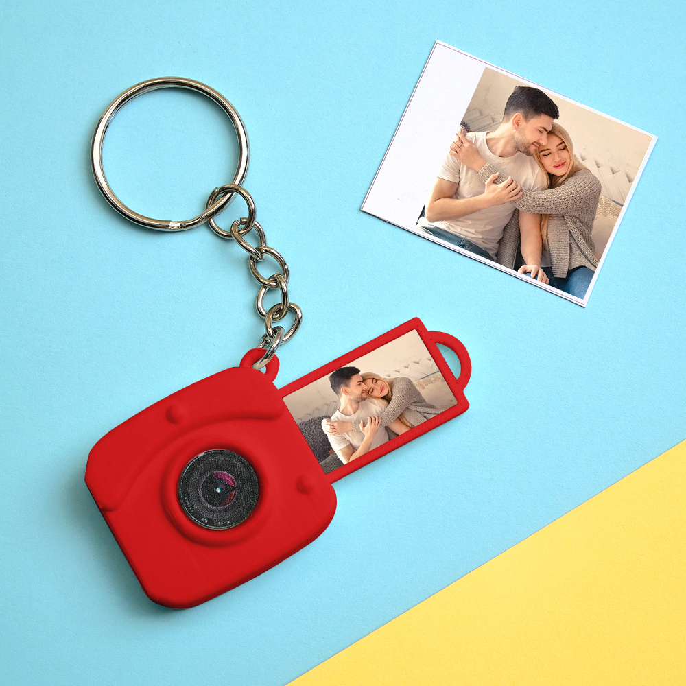 Custom Mini Camera Keychain with Photo  Personalized 3D Printed Acrylic and PLA Accessory Gift for Fashion Photography Lovers - MyFaceSocksAU