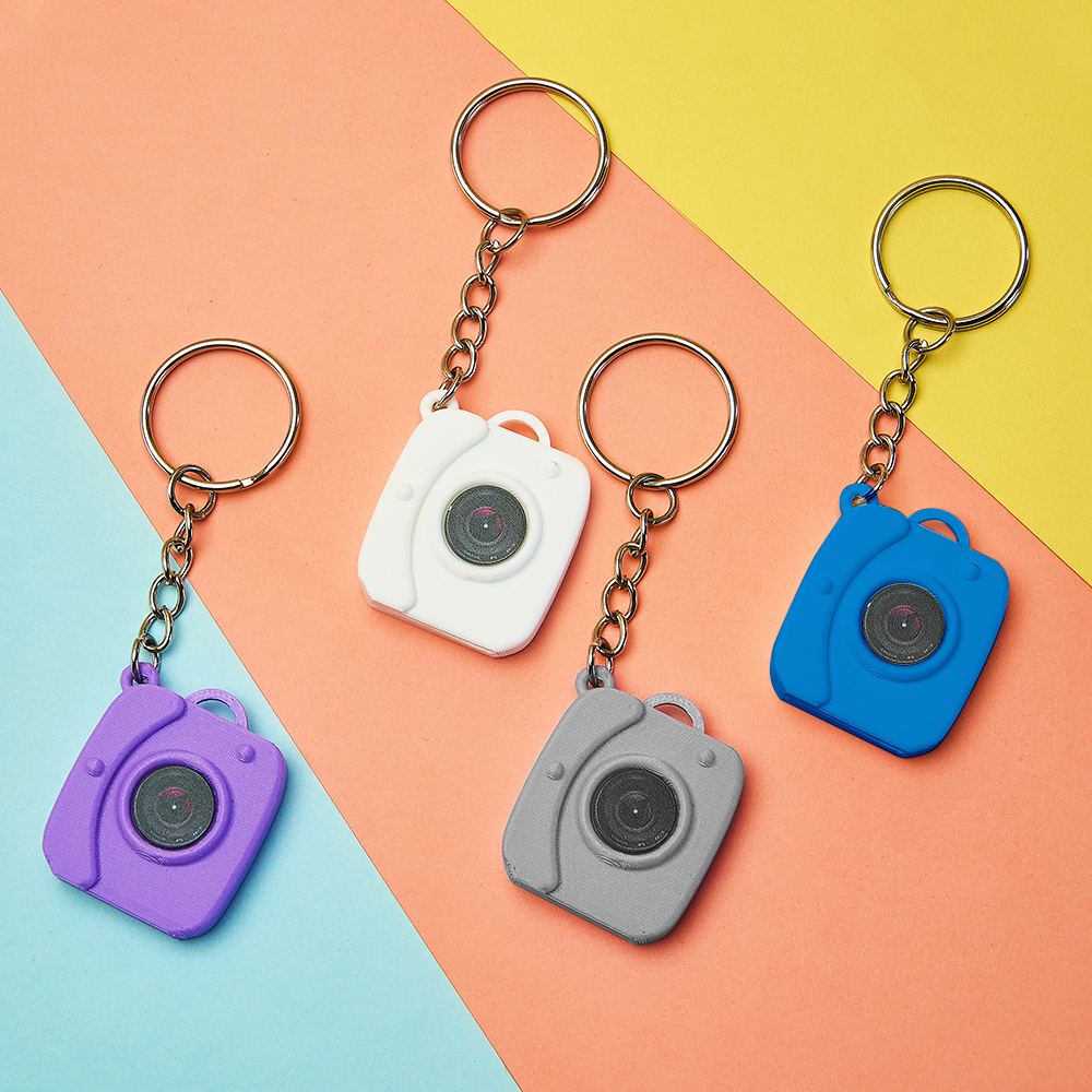 Custom Mini Camera Keychain with Photo  Personalized 3D Printed Acrylic and PLA Accessory Gift for Fashion Photography Lovers - MyFaceSocksAU