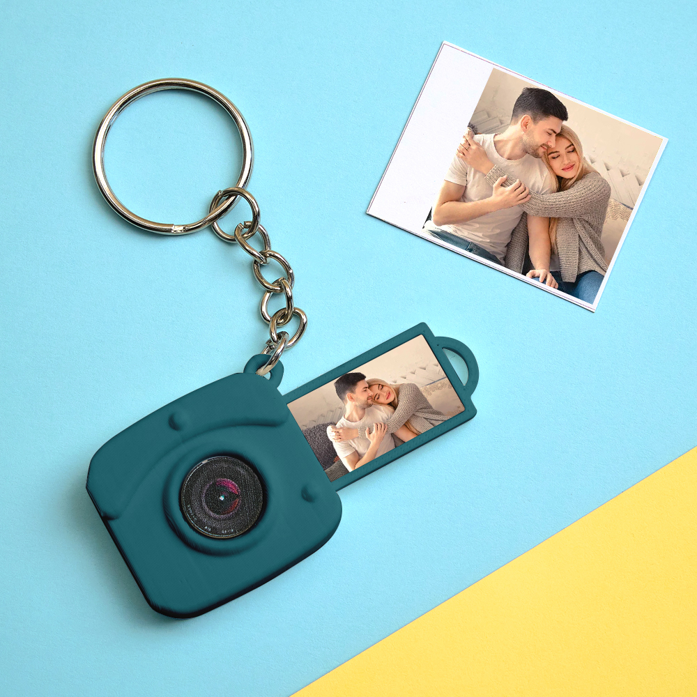 Custom Mini Camera Keychain with Photo  Personalized 3D Printed Acrylic and PLA Accessory Gift for Fashion Photography Lovers - MyFaceSocksAU