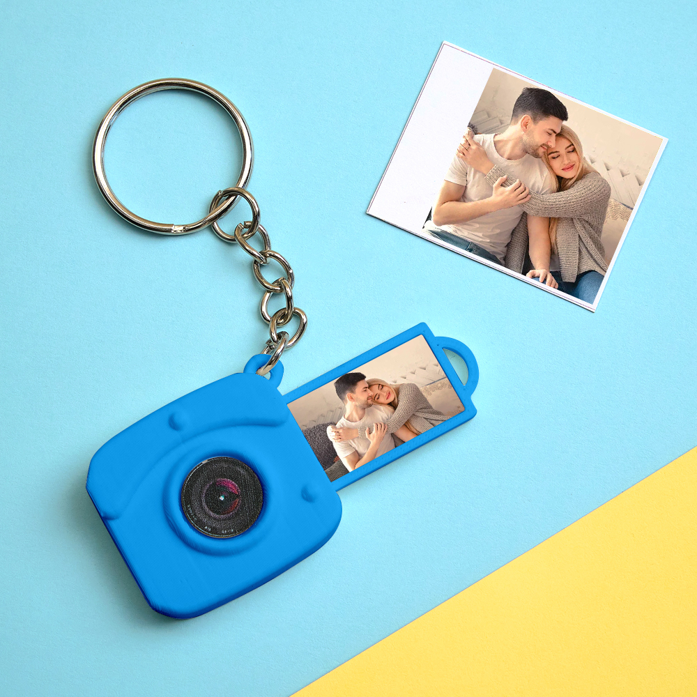 Custom Mini Camera Keychain with Photo  Personalized 3D Printed Acrylic and PLA Accessory Gift for Fashion Photography Lovers - MyFaceSocksAU