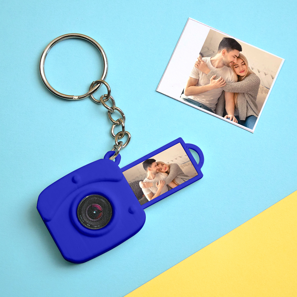 Custom Mini Camera Keychain with Photo  Personalized 3D Printed Acrylic and PLA Accessory Gift for Fashion Photography Lovers - MyFaceSocksAU