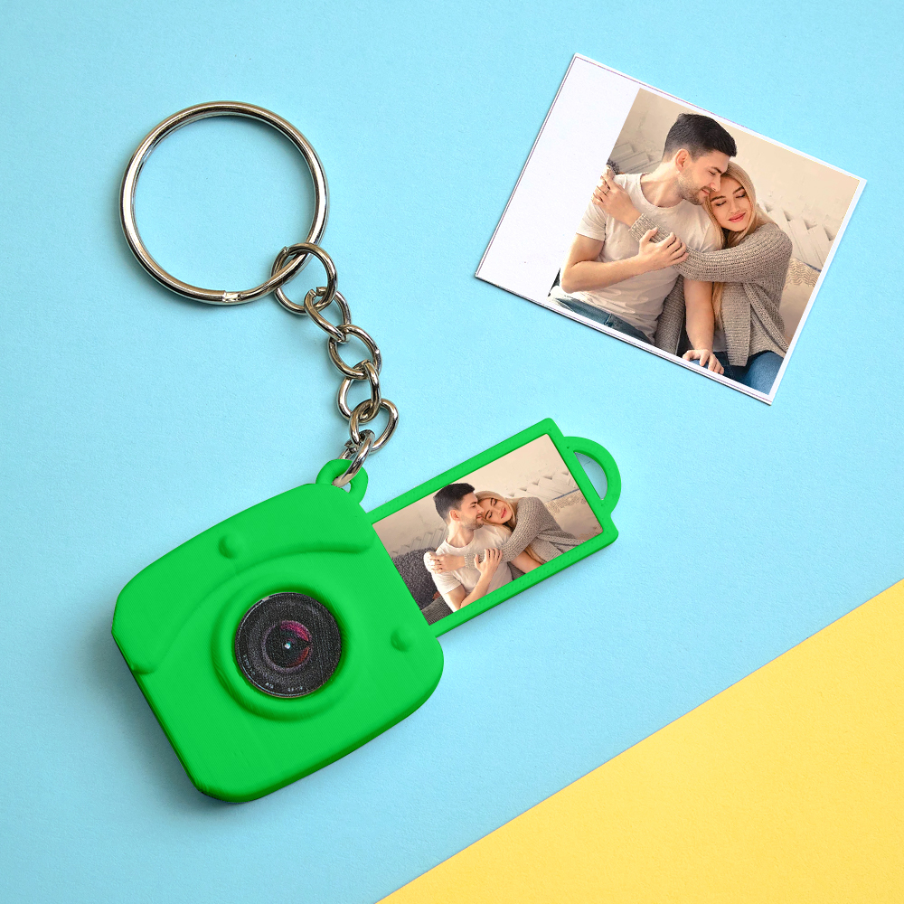 Custom Mini Camera Keychain with Photo  Personalized 3D Printed Acrylic and PLA Accessory Gift for Fashion Photography Lovers - MyFaceSocksAU