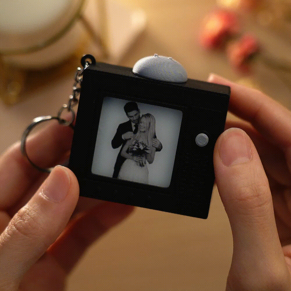 Custom TV Music Box KeychainPersonalized Photo Song Retro Mini Television Pendant - MyFaceSocksAU
