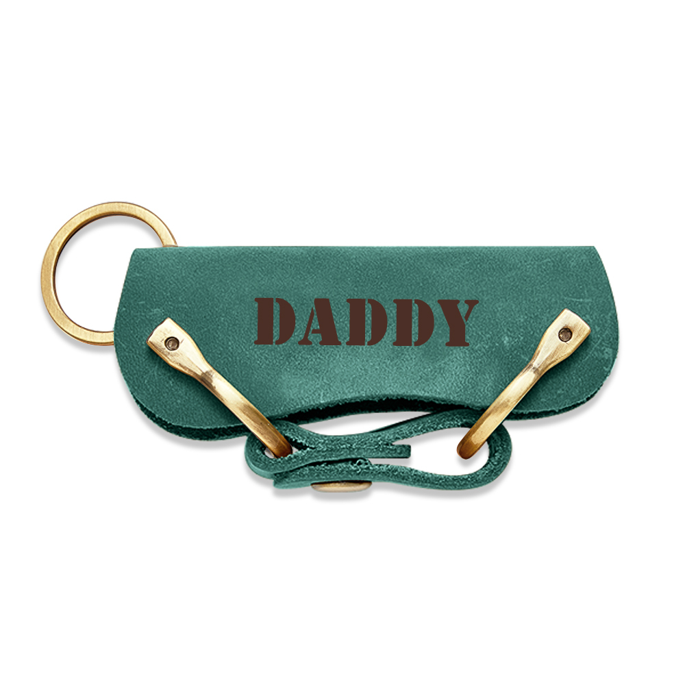 Personalized LEATHER KEYCHAIN Holder Key Chain Car Accessories Keychain Groomsmen Gift for Him Dad Men Gift for Birthday Custom Engraved - MyFaceSocksAU