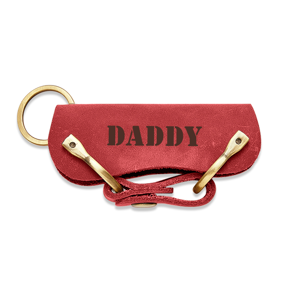 Personalized LEATHER KEYCHAIN Holder Key Chain Car Accessories Keychain Groomsmen Gift for Him Dad Men Gift for Birthday Custom Engraved - MyFaceSocksAU