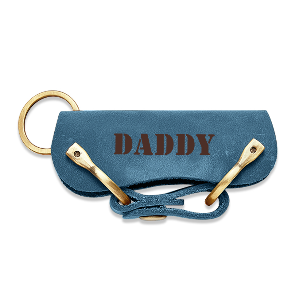 Personalized LEATHER KEYCHAIN Holder Key Chain Car Accessories Keychain Groomsmen Gift for Him Dad Men Gift for Birthday Custom Engraved - MyFaceSocksAU