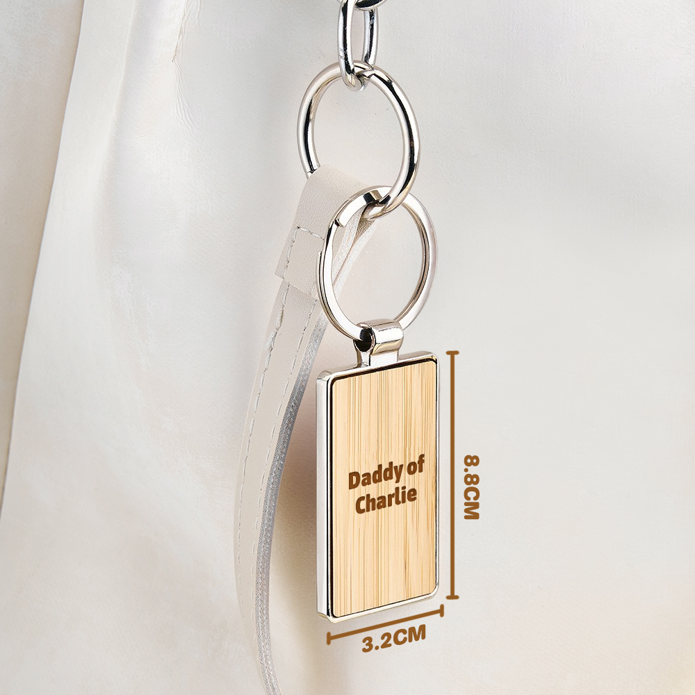 Personalised Dad Photo Keyring, Father's Day Gift for Dad Grandad, Photo Keychain, Gift for Daddy, Gift From Children, New Baby Gift