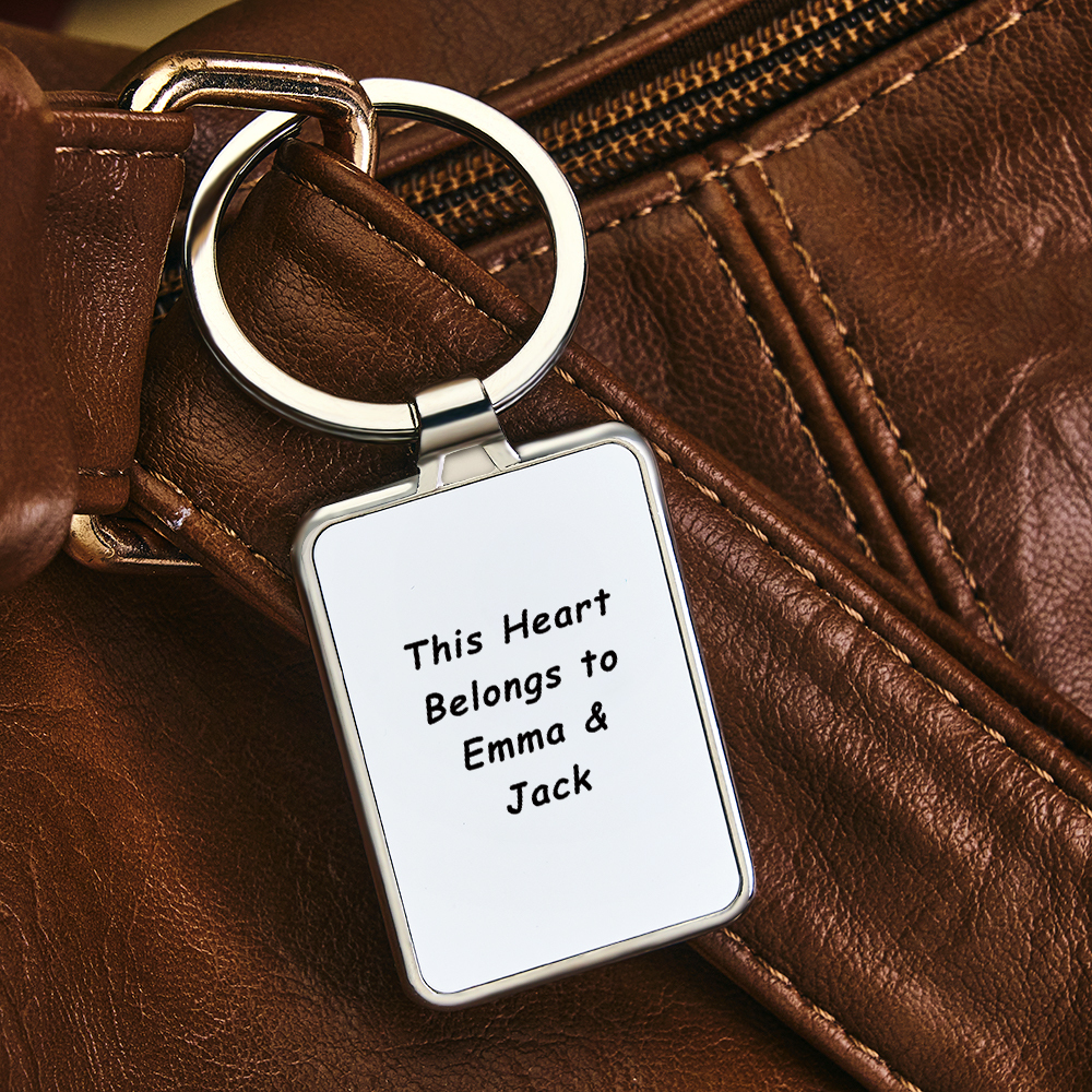 Custom Christmas Couple Photo Keyring  Personalized Gift for Him or Her Romantic Keepsake Stocking Stuffer Idea - MyFaceSocksAU