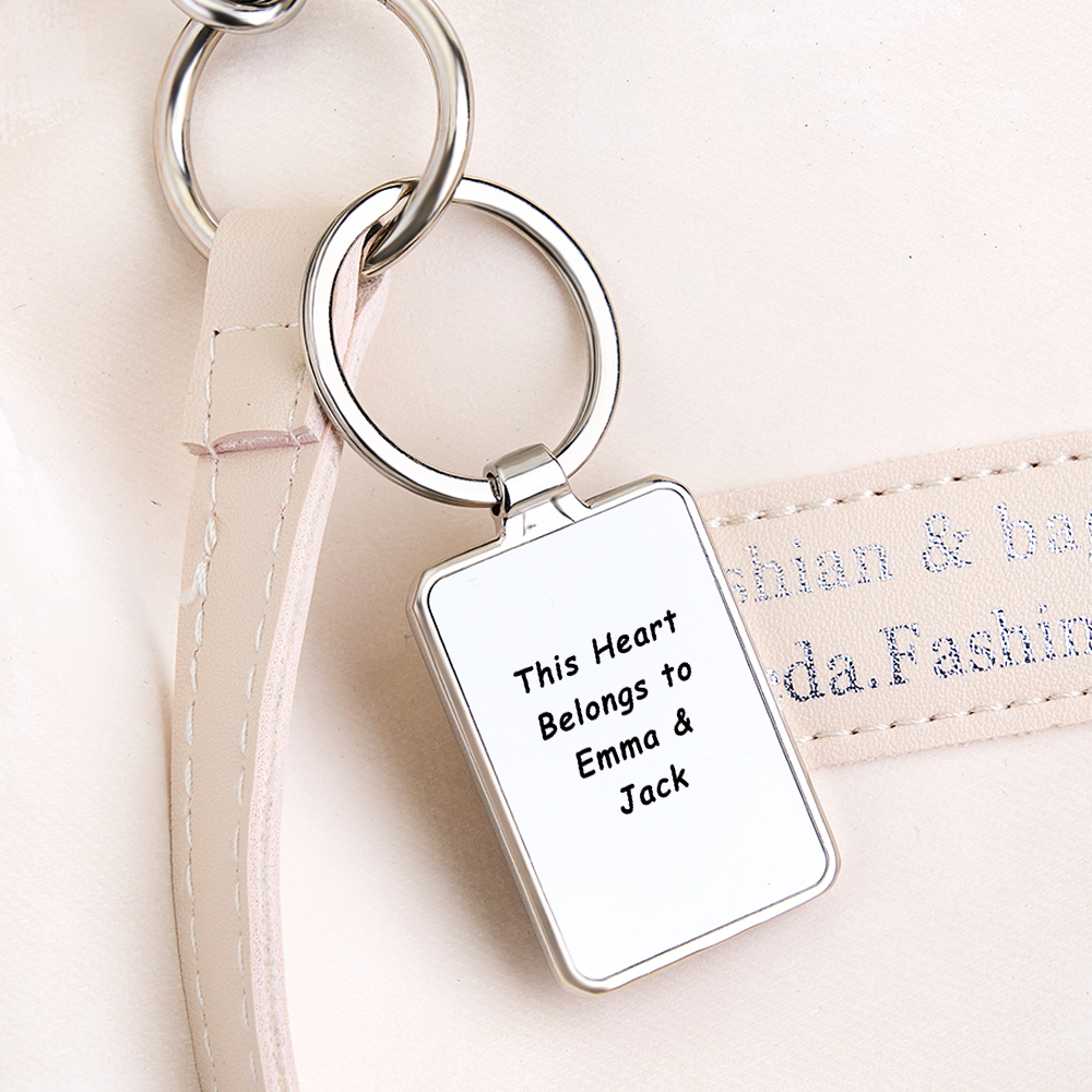 Custom Christmas Couple Photo Keyring  Personalized Gift for Him or Her Romantic Keepsake Stocking Stuffer Idea - MyFaceSocksAU