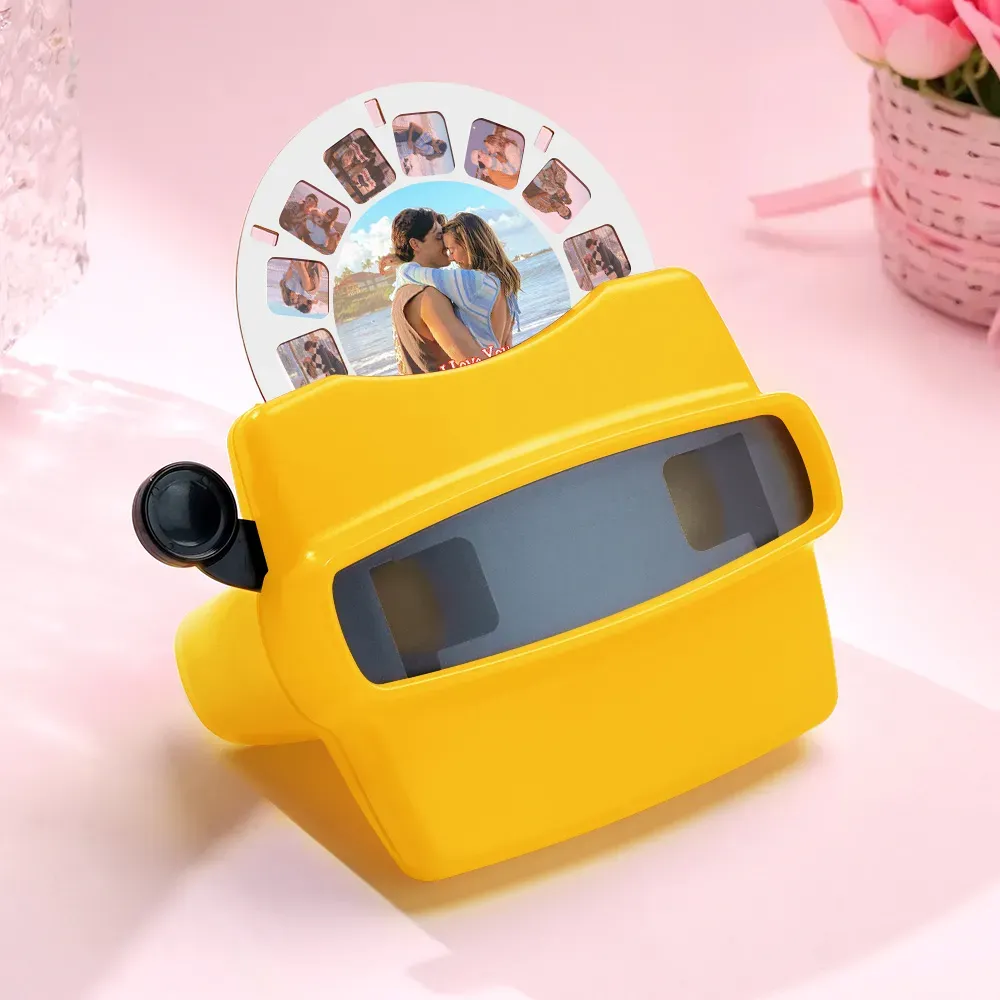 Custom 3D Viewfinder and Reel-Personalized Gift with your own photos Text and Photo Viewer Multiple Films Available Red Viewfinder - MyFaceSocksAU