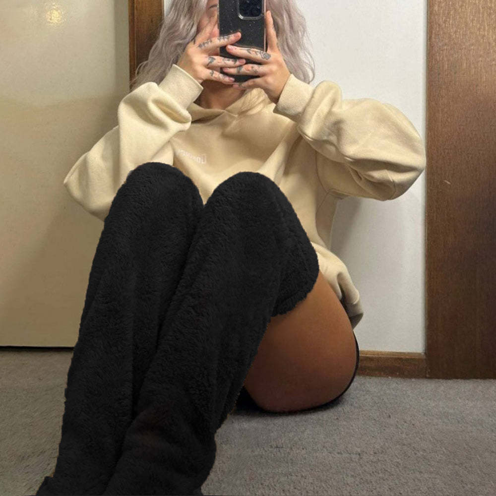 Fuzzy Socks Women Winter Leg Warmers Colorful Socks Gifts For Her - MyFaceSocksAU