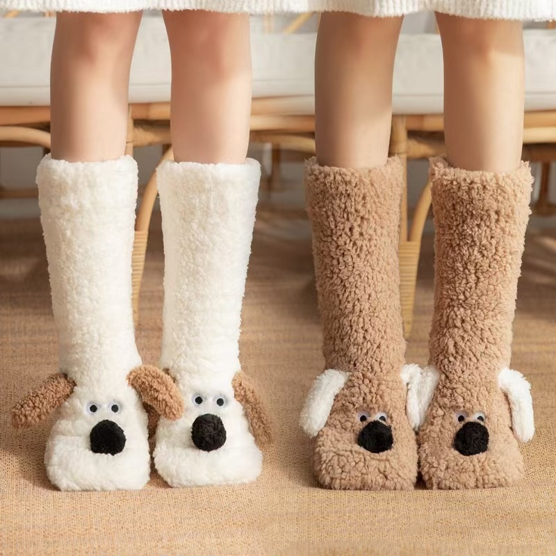 Winter Fuzzy Slipper Socks for Women & Men – Thick Warm Floor Socks, Cozy Sleep Socks, Non-Slip Carpet Socks, Home Lounge Snow Socks - MyFaceSocksAU