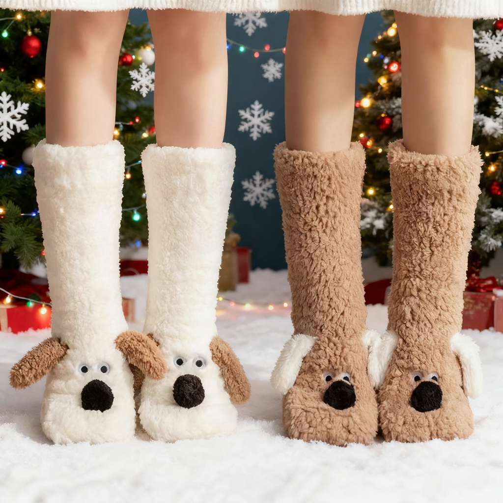 Winter Fuzzy Slipper Socks for Women & Men – Thick Warm Floor Socks, Cozy Sleep Socks, Non-Slip Carpet Socks, Home Lounge Snow Socks - MyFaceSocksAU