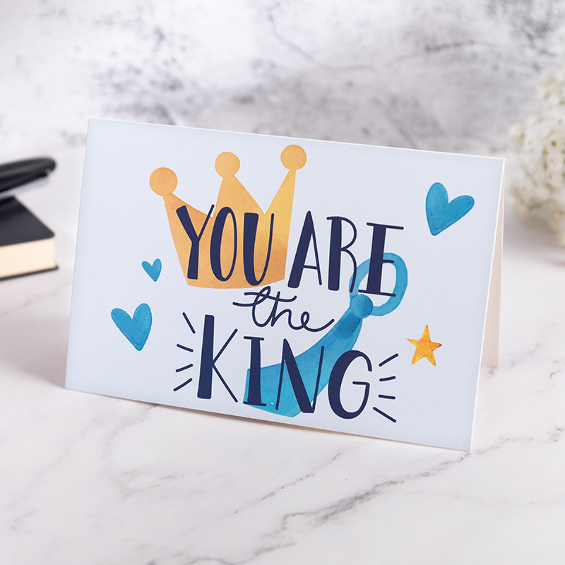 Father's Day The Crowning of The King Dad Greeting Card Father's Day Greeting Card - MyFaceSocksAU