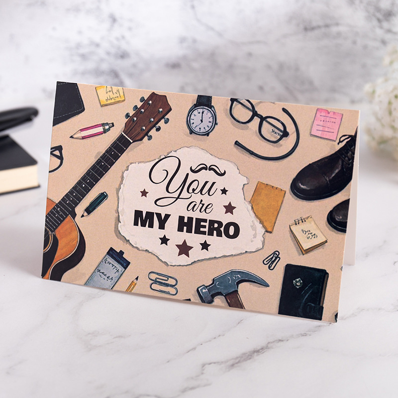 Father's Day Hero Medal Dad Greeting Card Father's Day Greeting Card - MyFaceSocksAU