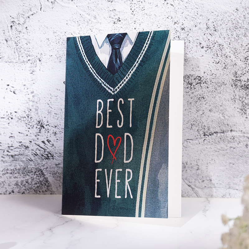 Father's Day Best Dad Ever Card Father's Day Greeting Card - MyFaceSocksAU
