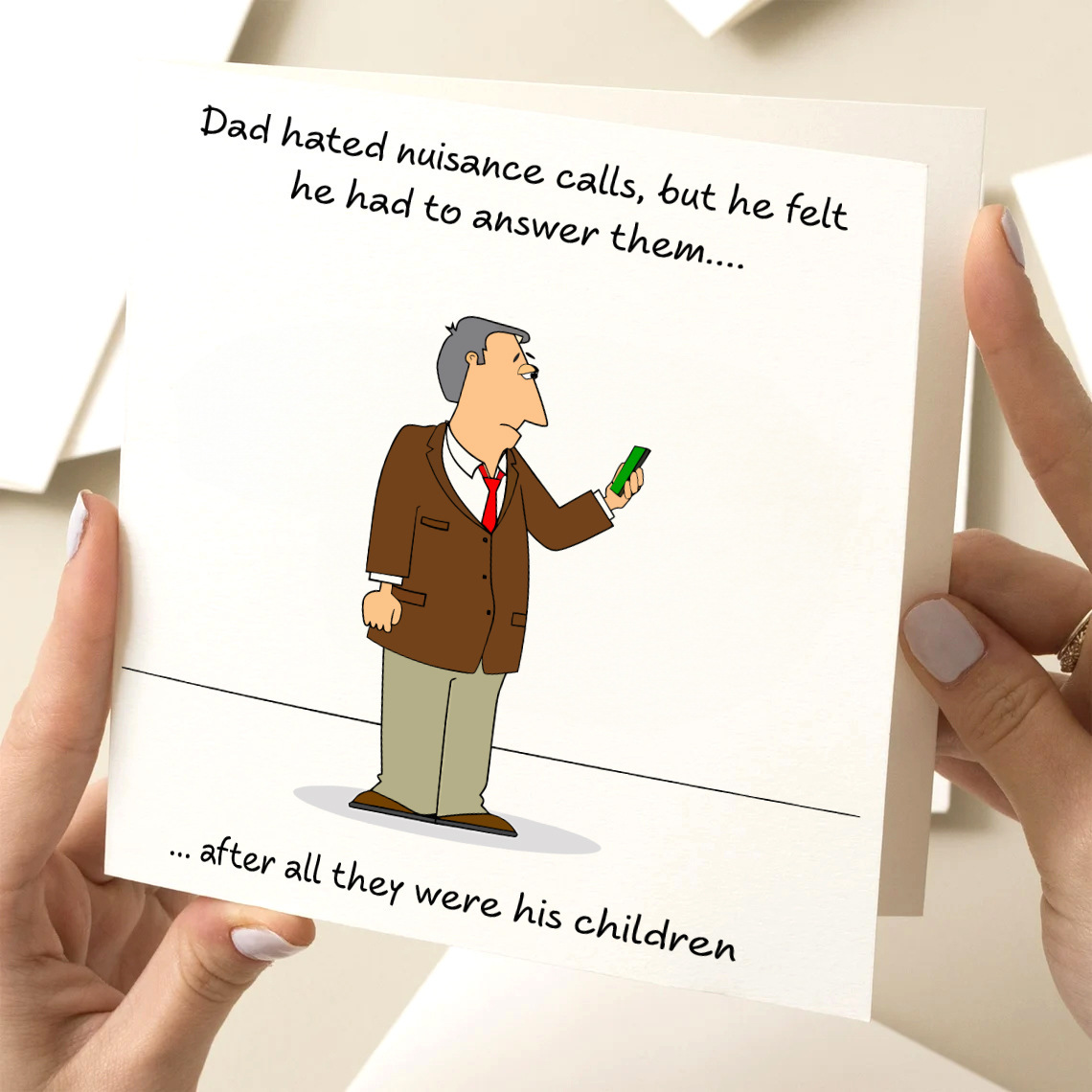 Funny Father's Day Greeting Card After All They Were His Children Card - MyFaceSocksAU