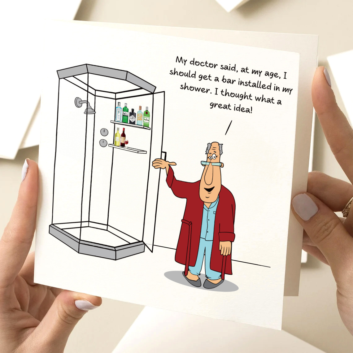 Funny Father's Day Greeting Card I Should Get A Bar - MyFaceSocksAU