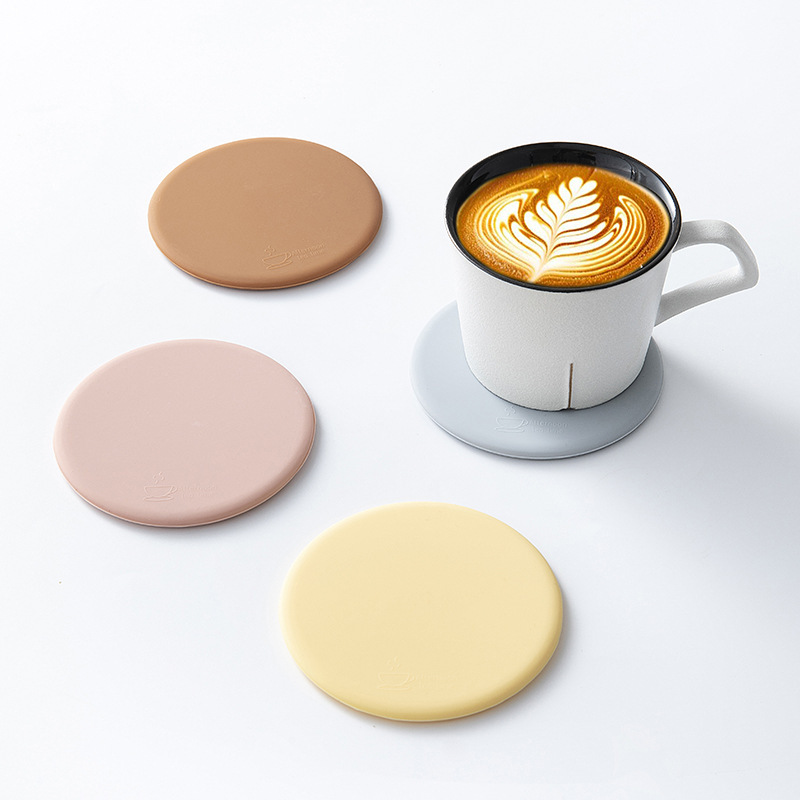 Silicone Insulation Coaster Simple Round 0.5X9X9CM - MyFaceSocksAU