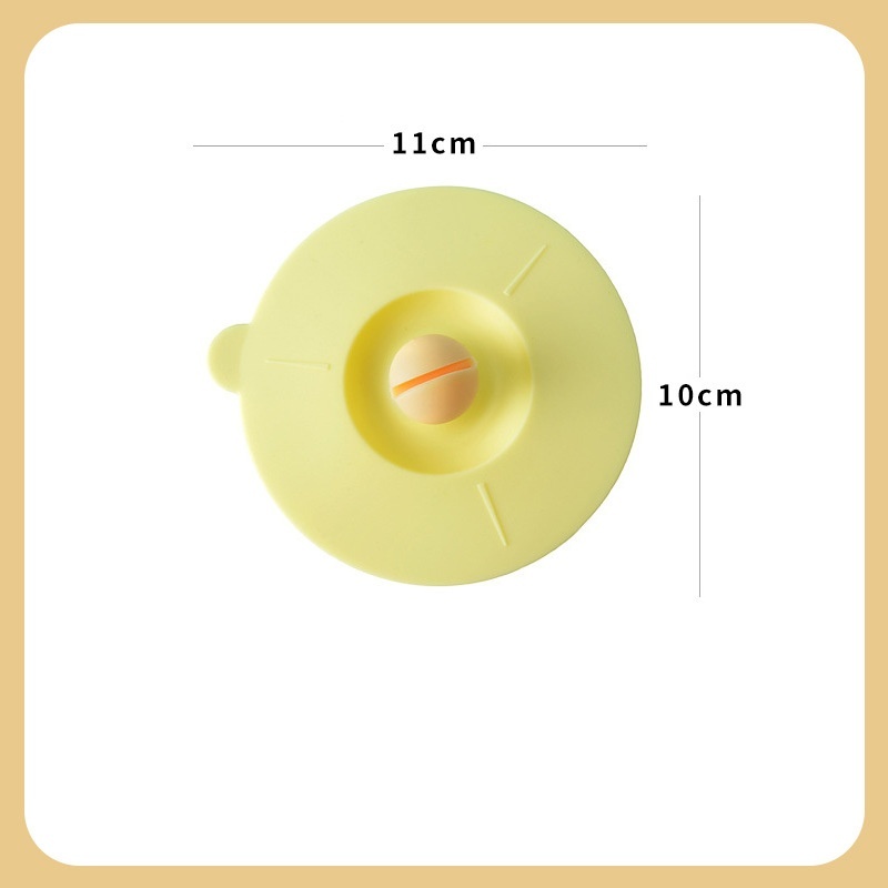 Yellow Gray Lid With Spoon Clip Dust Proof And Leak Proof 10*11*1cm - MyFaceSocksAU