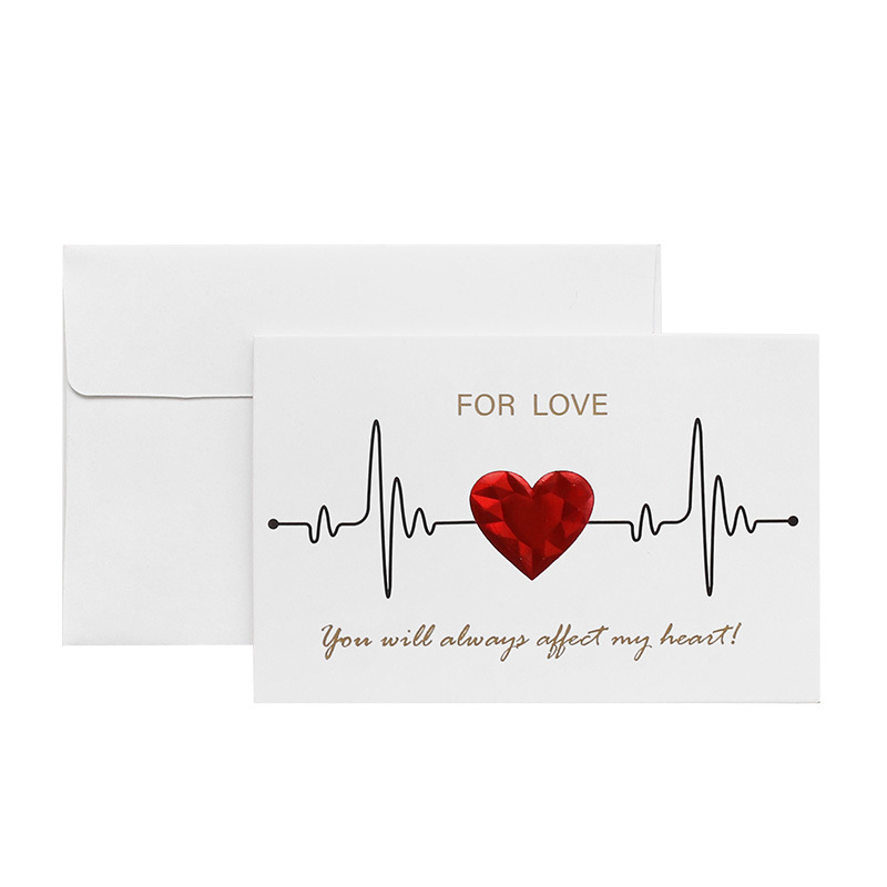 Love Greeting Card Gift Card Electrocardiogram 0.01x13.8x9.3CM - MyFaceSocksAU